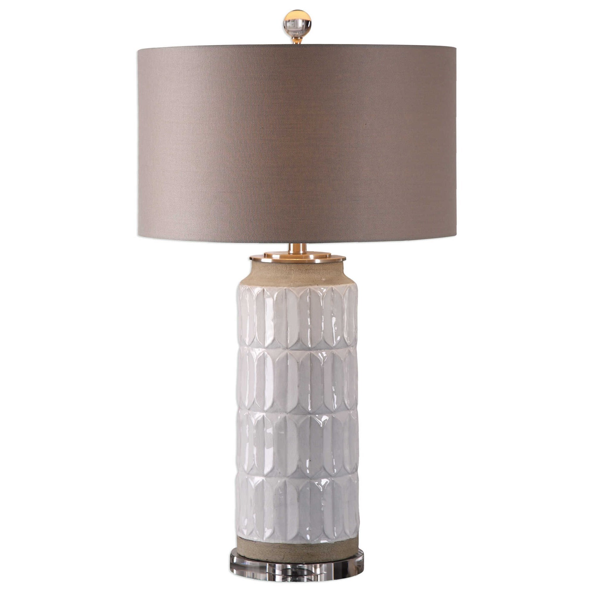 Uttermost Table Lamps 27542 Athilda Gloss White Table Lamp | Corner